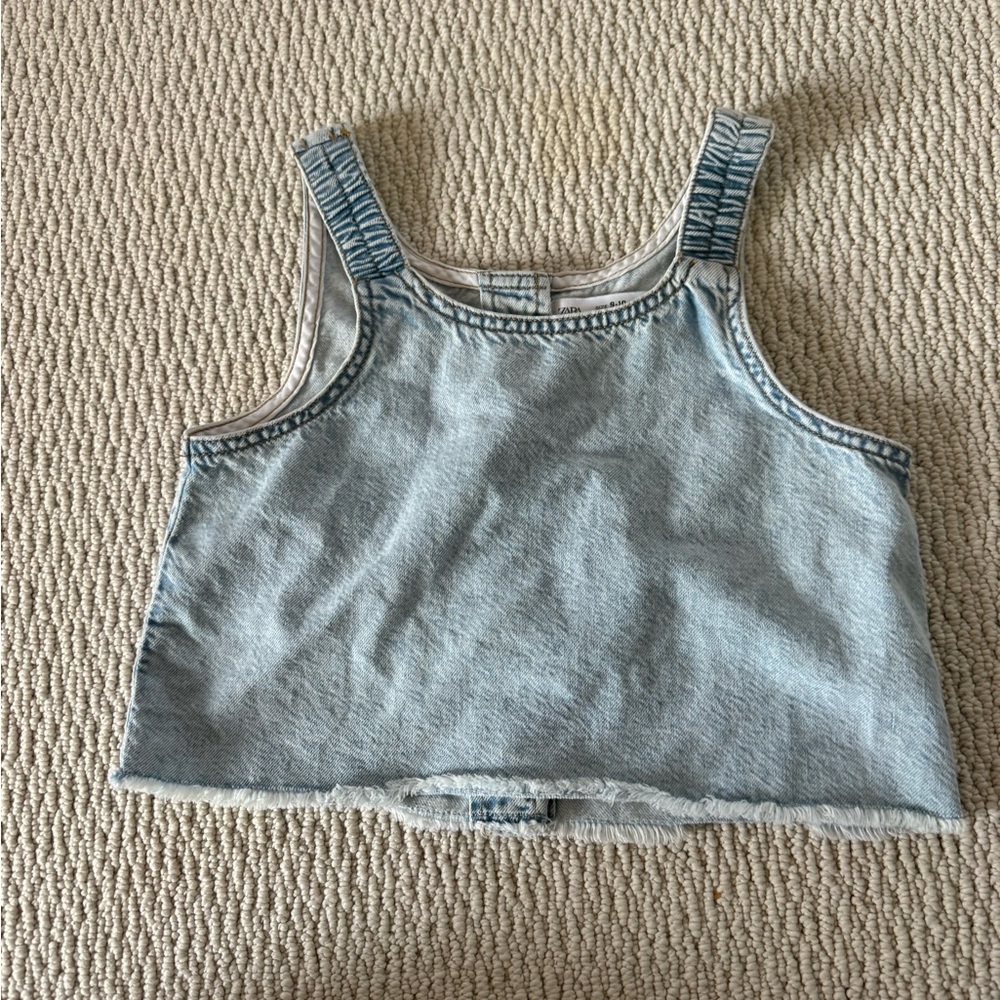 5 for $20 SALE! Zara Light Blue Washed Denim Tank Top